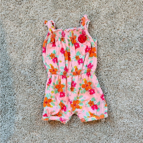 Carter's baby girl floral romper summer Jumpsuit size 12 months - Picture 8 of 8